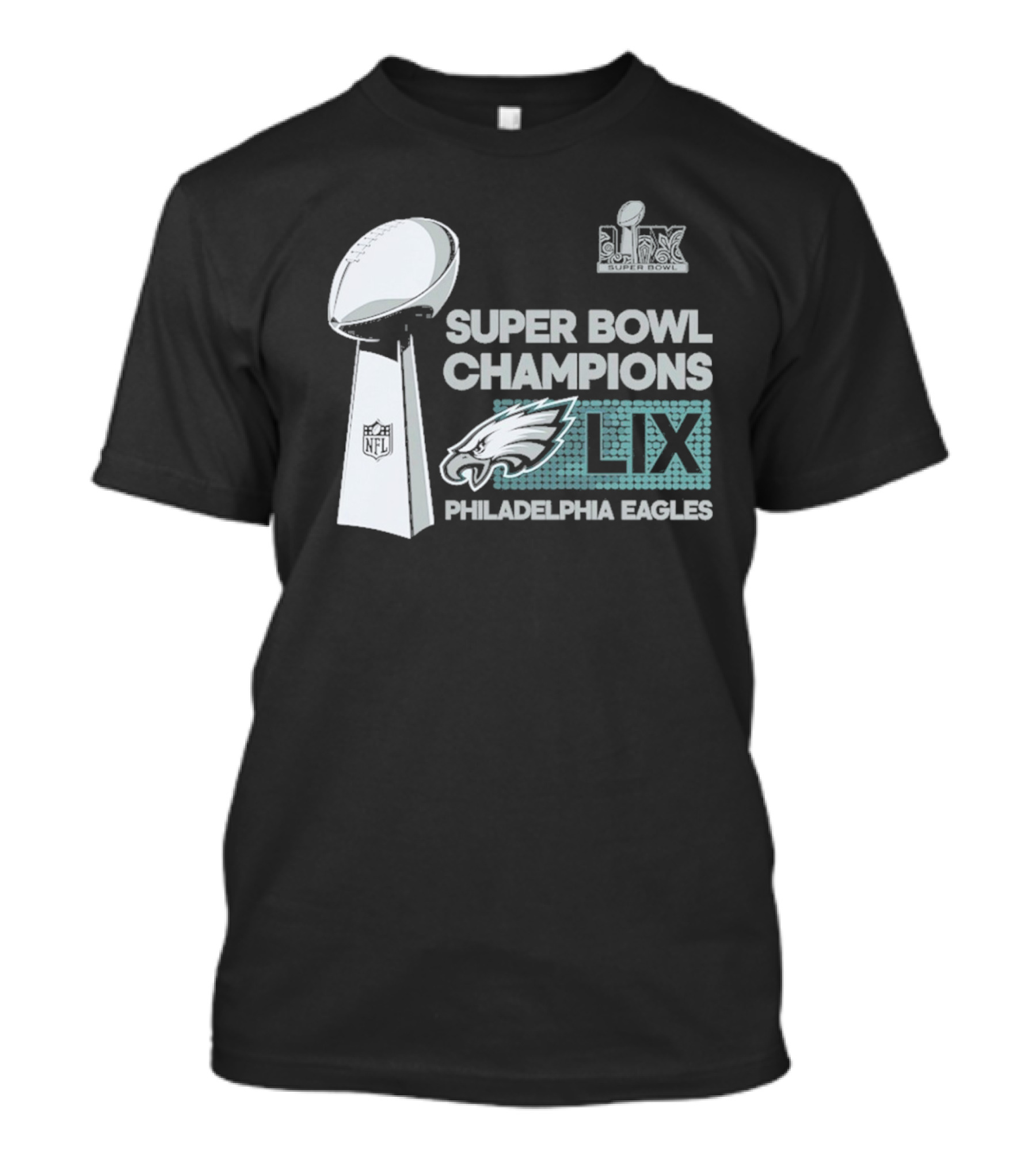 Philadelphia Eagles Super Bowl LIX Champions Trophy Collection T-Shirt