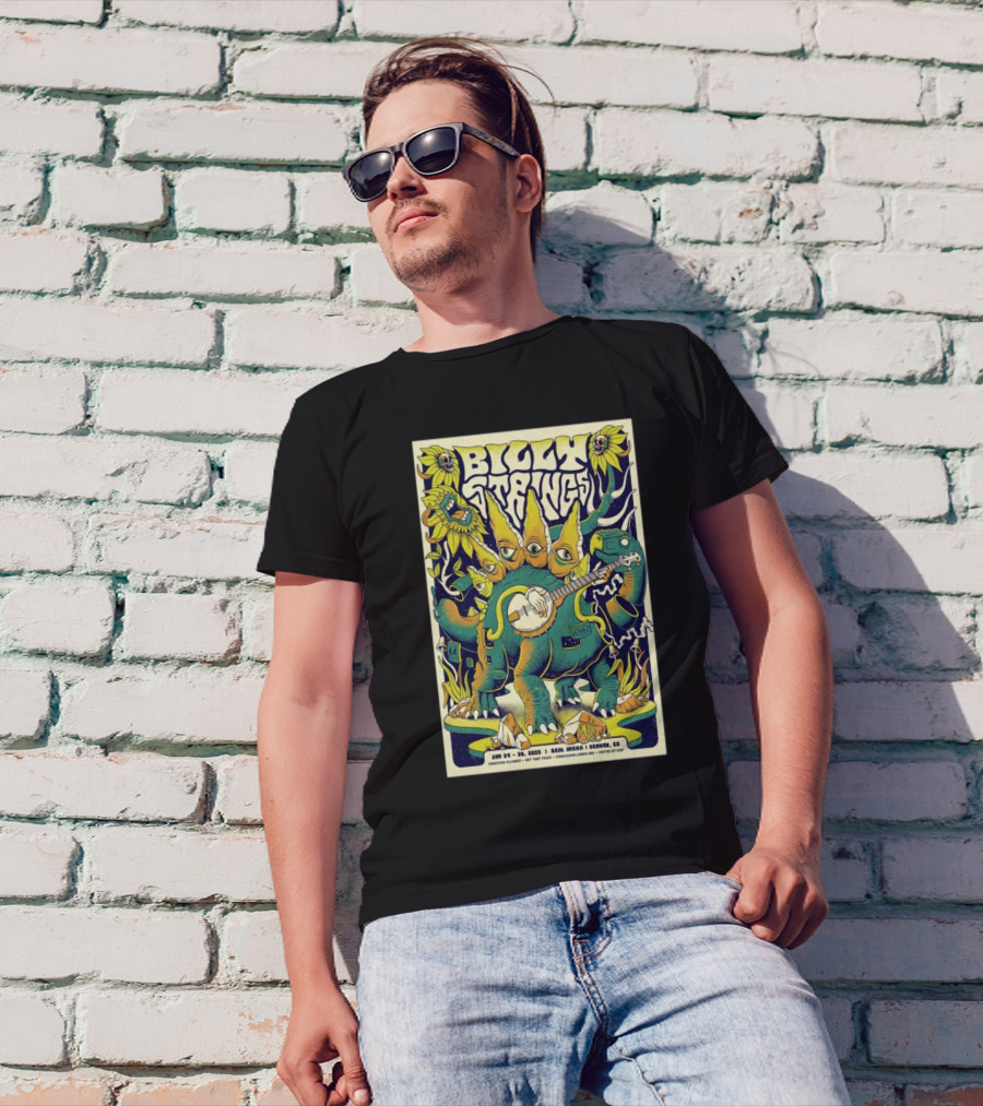 Billy Strings Ball Arena Denver CO Jan 24-26 2025 Conscious Alliance Art That Feeds By GWP T-Shirt