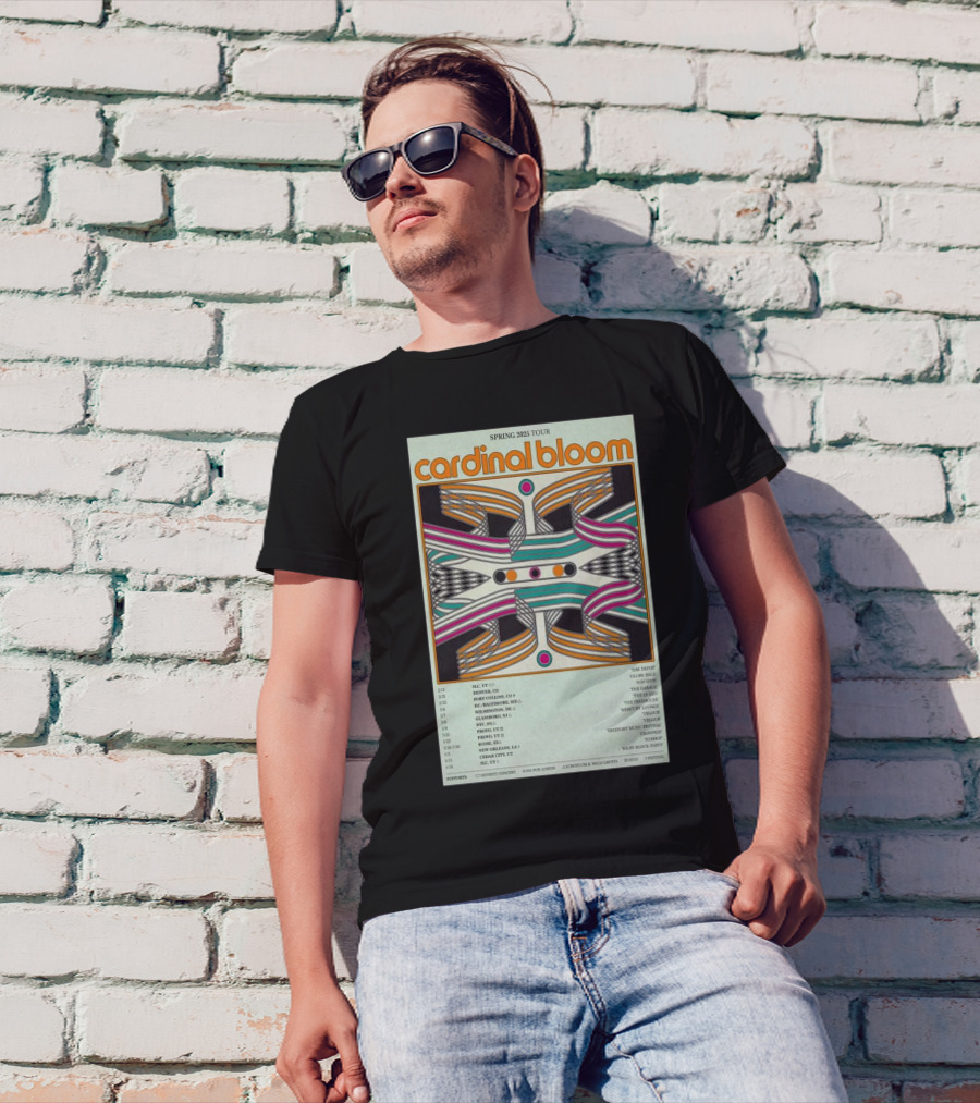 Cardinal Bloom Spring 2025 Tour SLC UT The Depot Denver CO Glove Hall T-Shirt