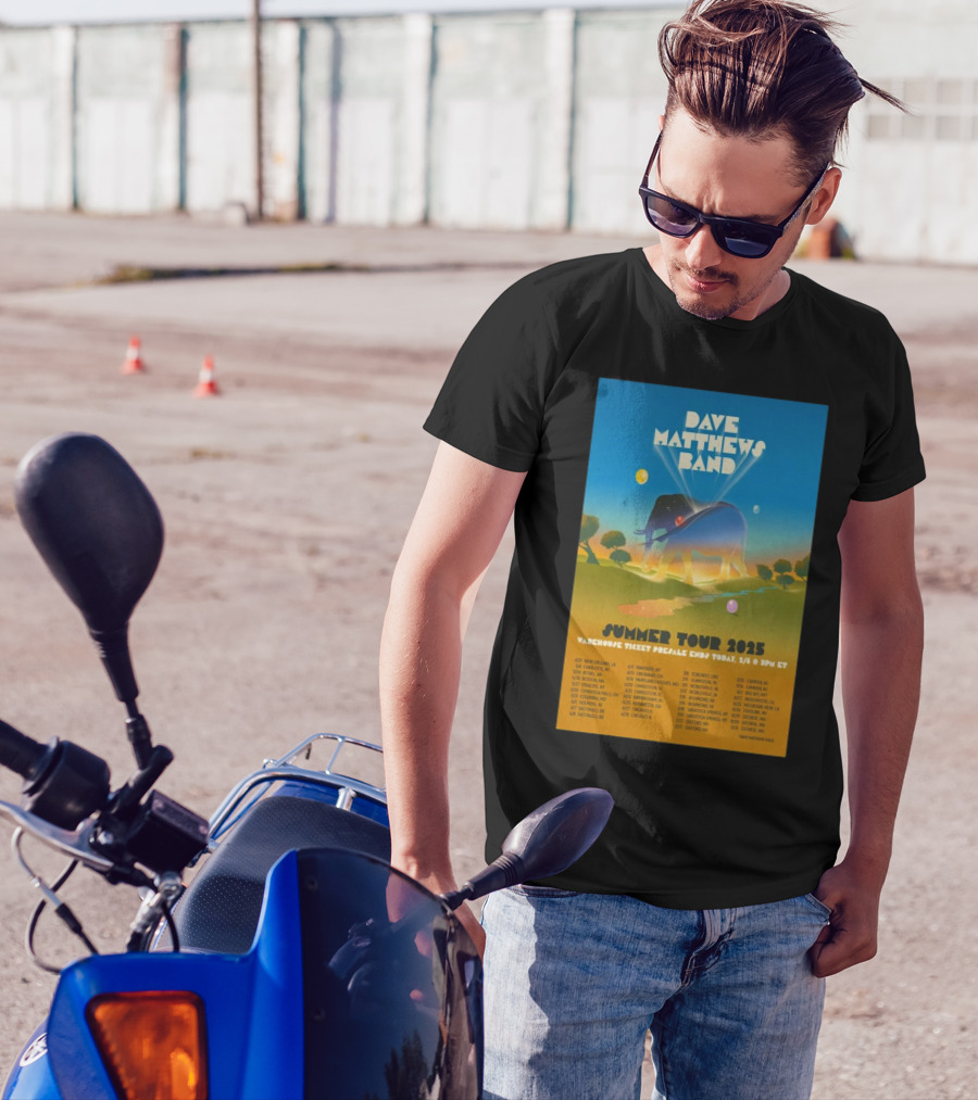 Dave Matthews Band Summer Tour 2025 New Orleans Charlotte Bethel Dates And Locations T-Shirt
