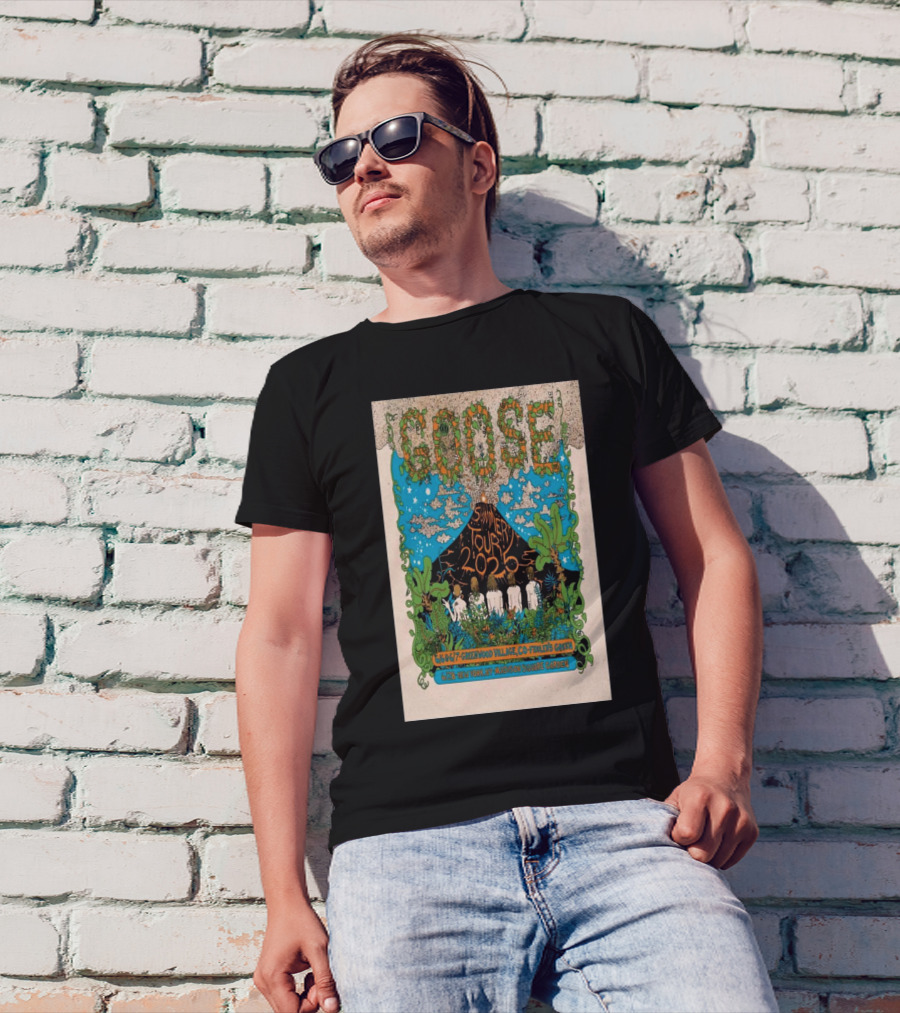 Goose Summer Tour 2025 Fiddler’s Green Amphitheatre Madison Square Garden Psychedelic T-Shirt