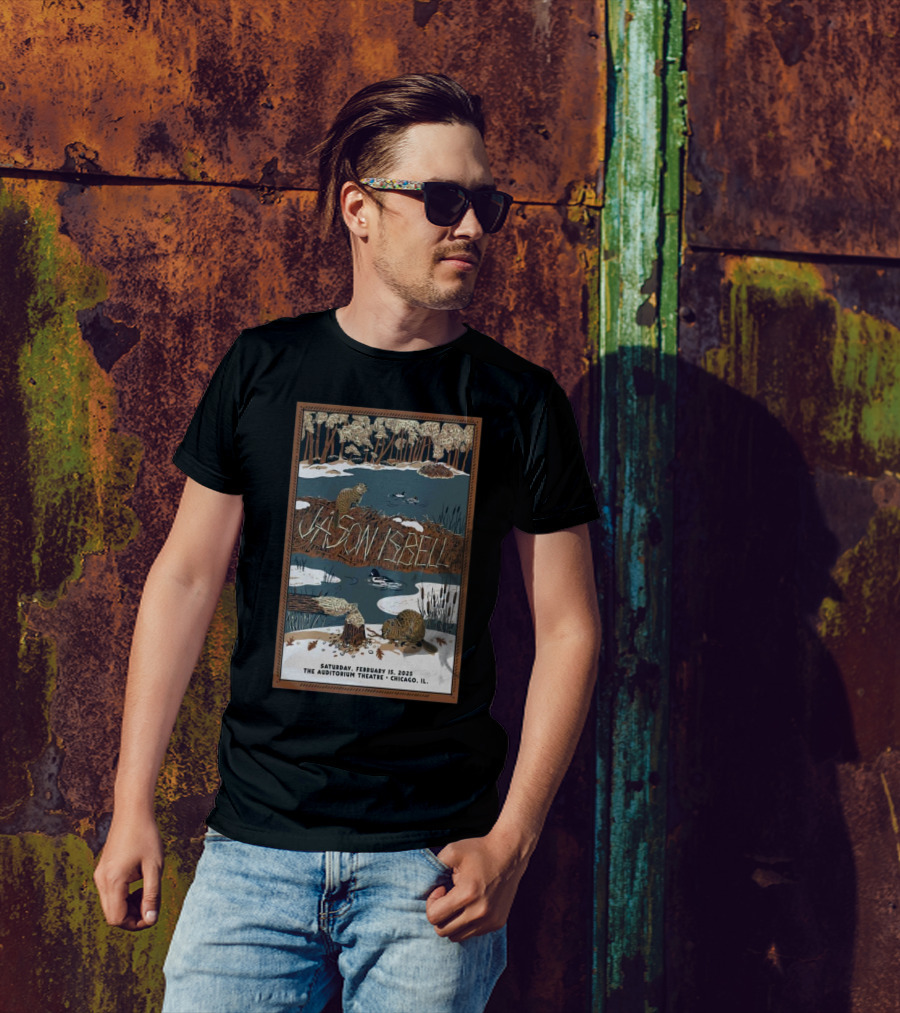 Jason Isbell February 15 2025 Auditorium Theatre Chicago IL Beaver Pond Scene T-Shirt