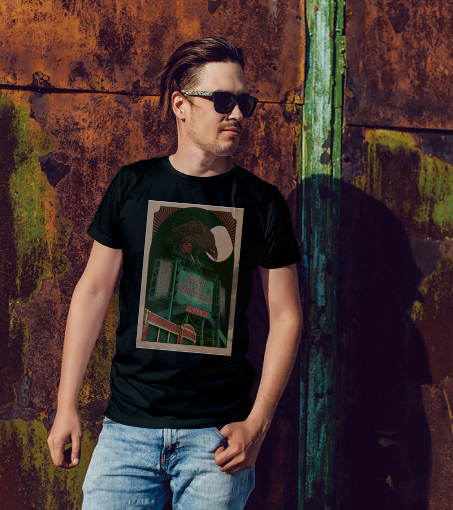 Jerry Cantrell Live At House Of Blues Boston February 4 2025 Concert With Eagle Graphic T-Shirt