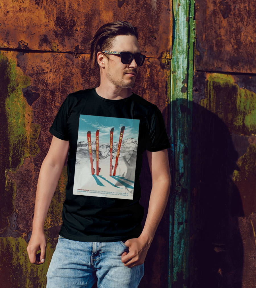 Winter Tour 2025 Ski John Craigie Glenn Phillips Basalt CO Beaver Creek T-Shirt
