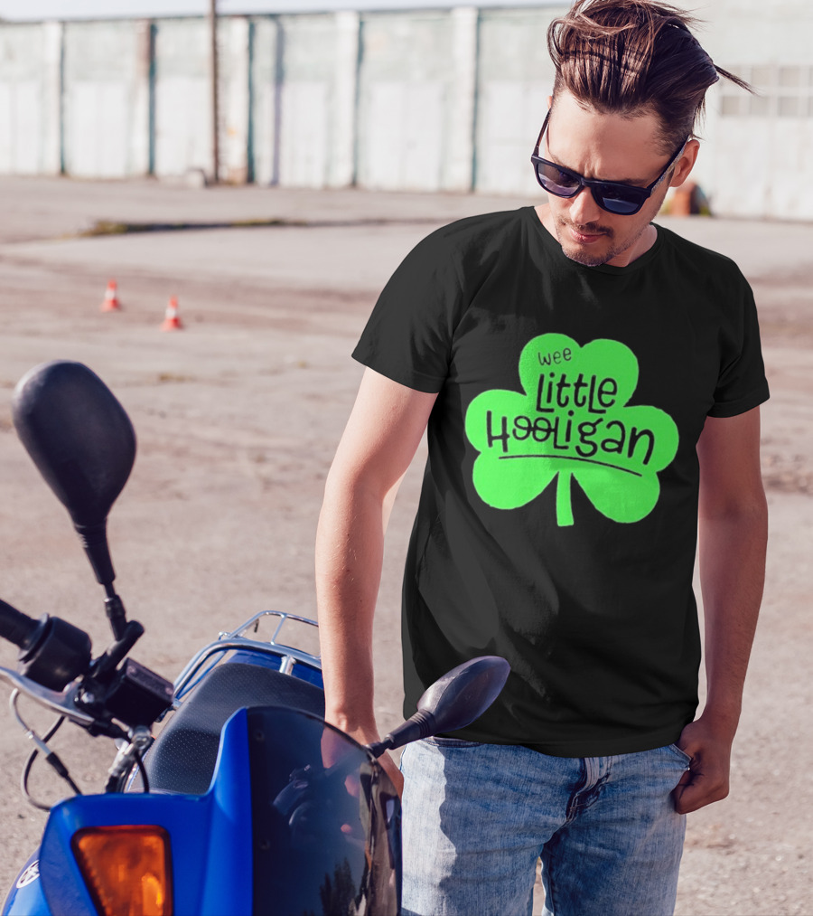 Wee Little Hooligan St Patricks Day Shamrock T-Shirt
