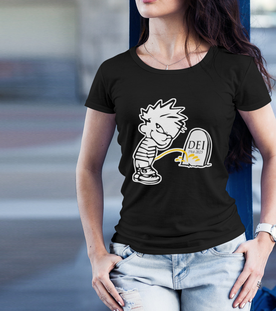 RIP DEI 1964-2025 Comic Tribute With Cartoon Character T-Shirt