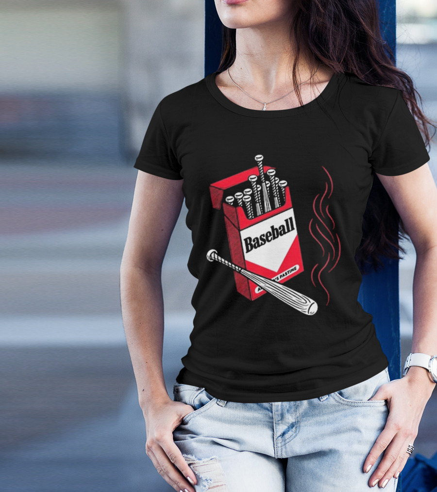 Smoking Barrels Baseball Parody Pack With Bats And Steam Imagery T-Shirt
