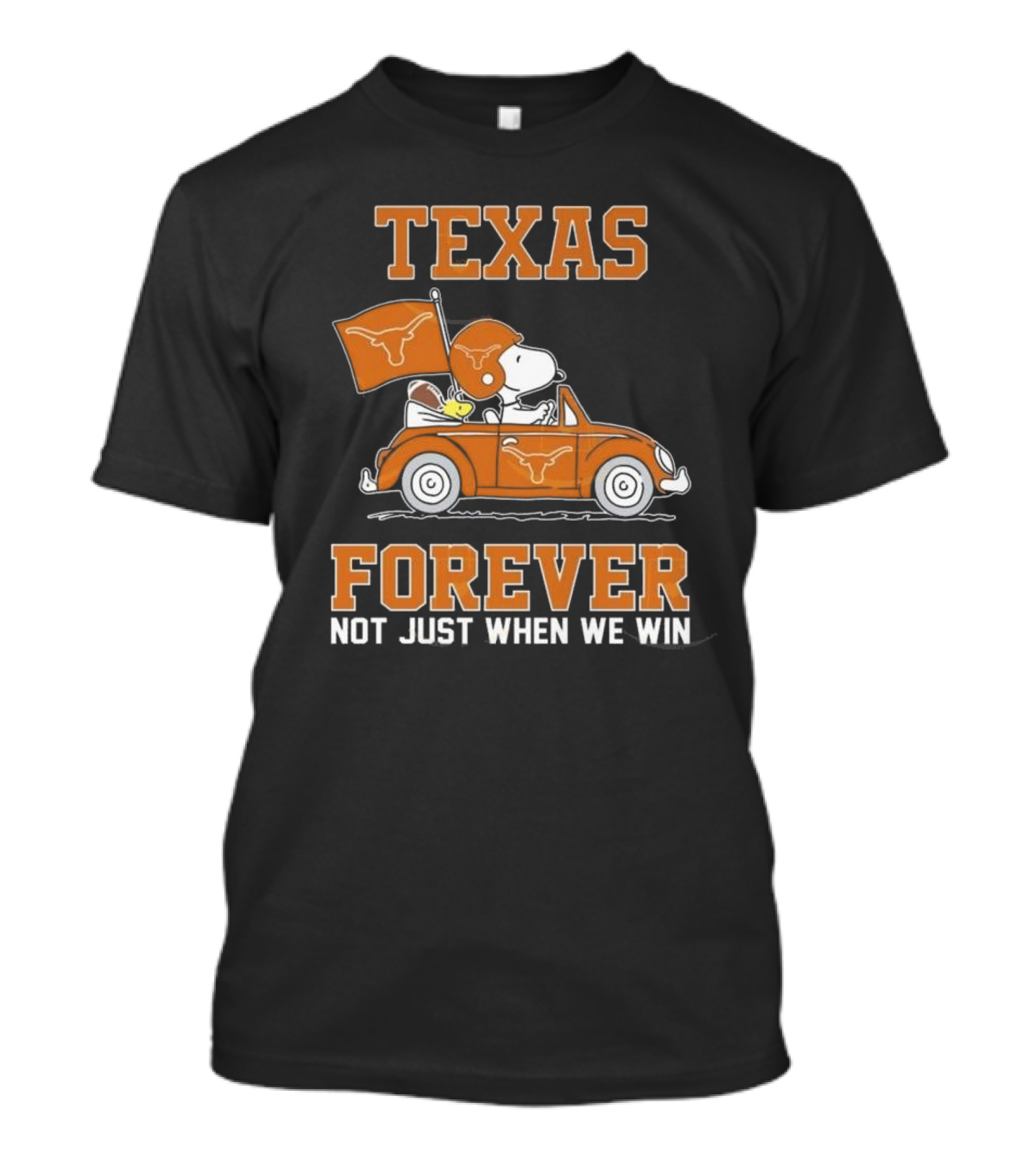 Snoopy And Woodstock Texas Longhorns Forever Not Just When We Win 2025 T-Shirt