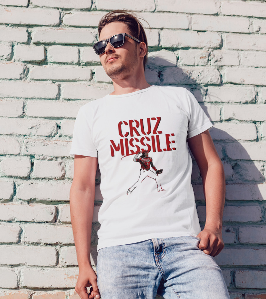 Cruz Missile Elly De La Cruz Cincinnati Reds 44 Pitching T-Shirt