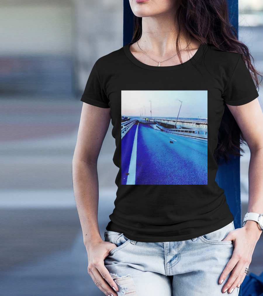 Crimean Kerch Bridge Partial Collapse Scene T-Shirt