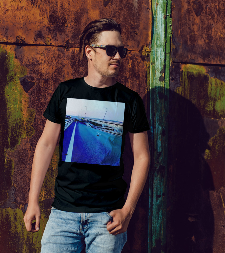 Crimean Kerch Bridge Partial Collapse Scene T-Shirt
