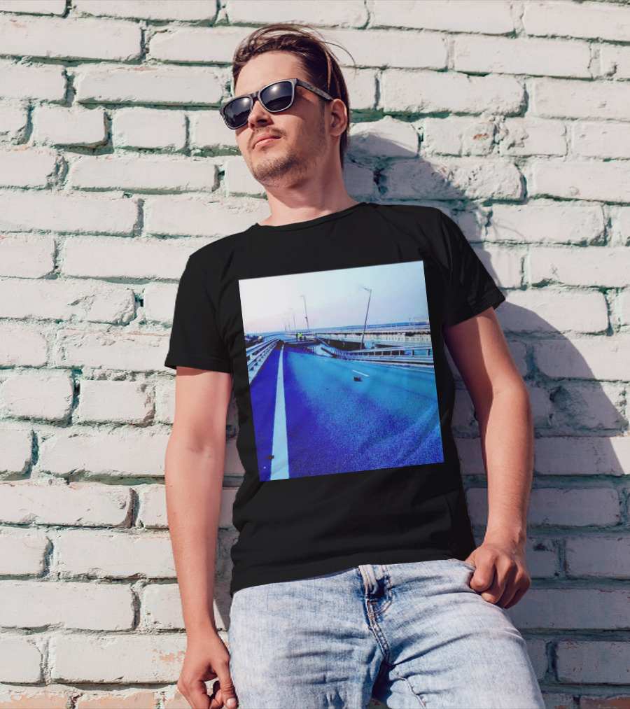 Crimean Kerch Bridge Partial Collapse Scene T-Shirt