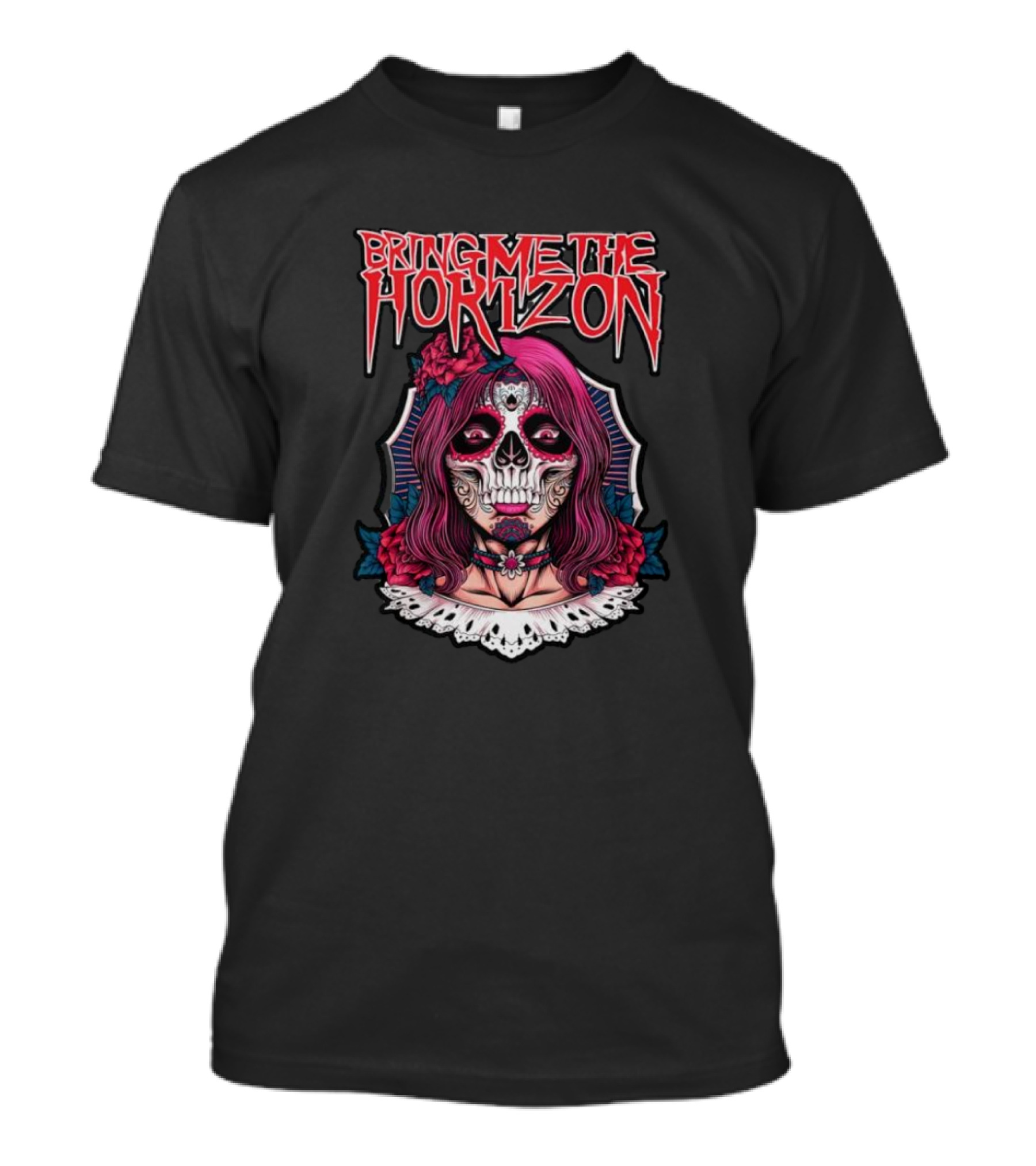 Bring Me The Horizon Dia De Los Muertos Style Skull T-Shirt