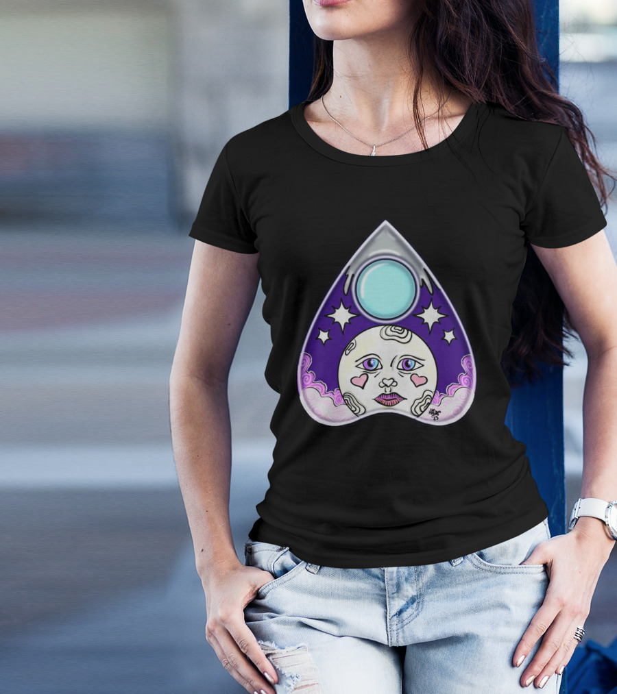 Moon Planchette Stars Face Heart Eyes T-Shirt