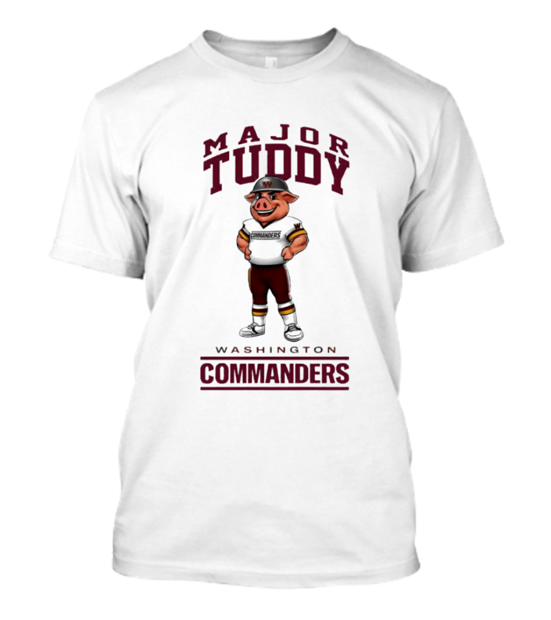 Washington Commanders Major Tuddy Pig Mascot T-Shirt