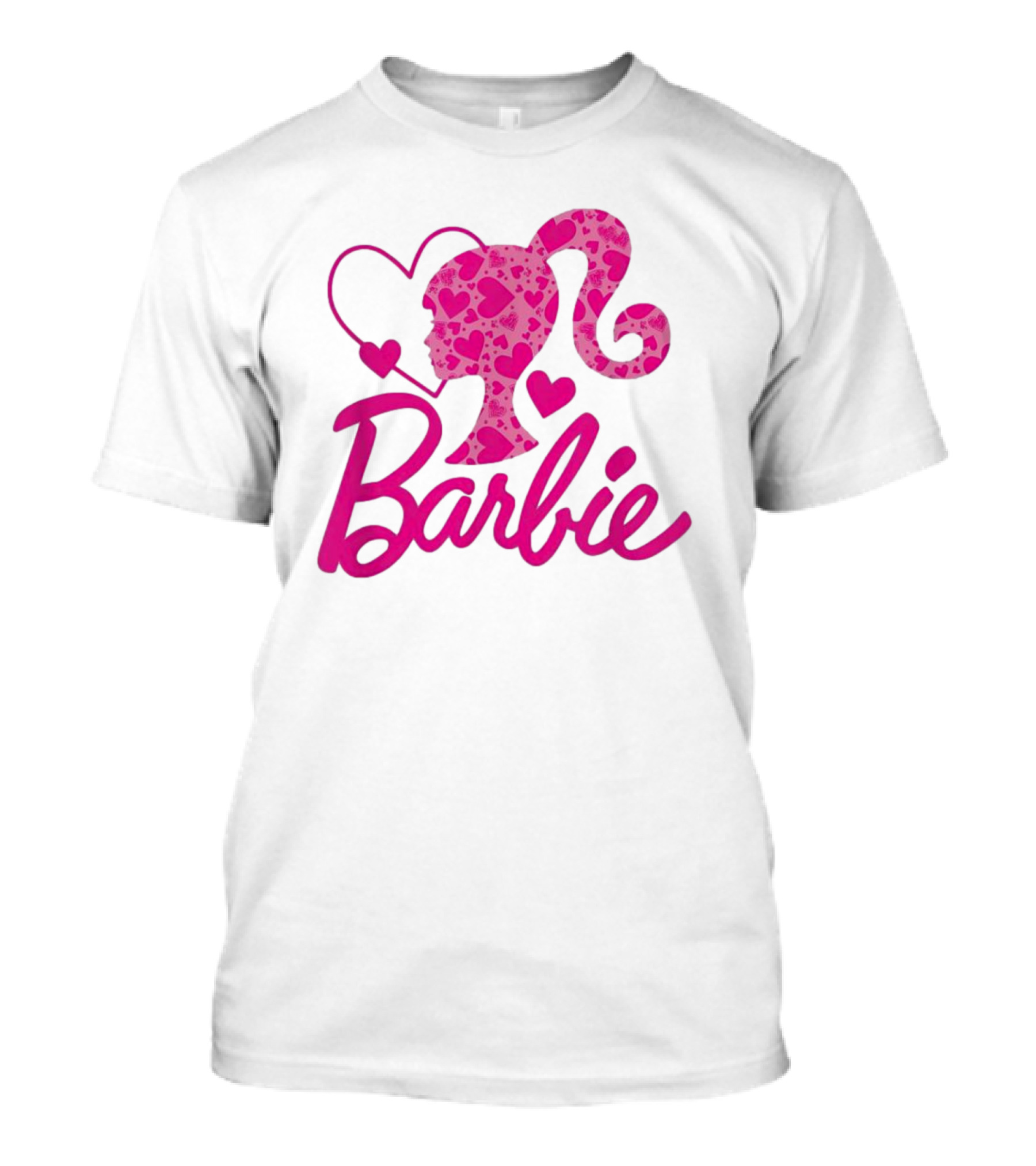 Barbie Heart Silhouette Pink T-Shirt