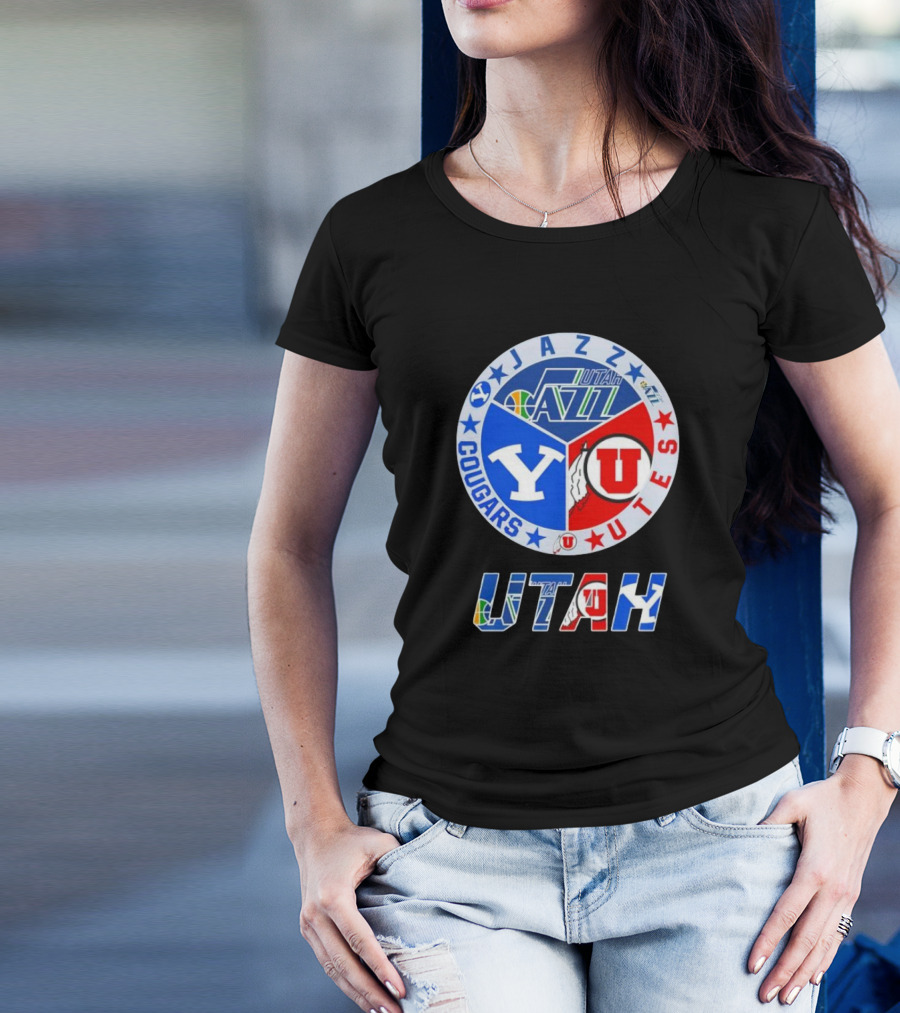 Jazz BYU Utes Utah Cougars T-Shirt