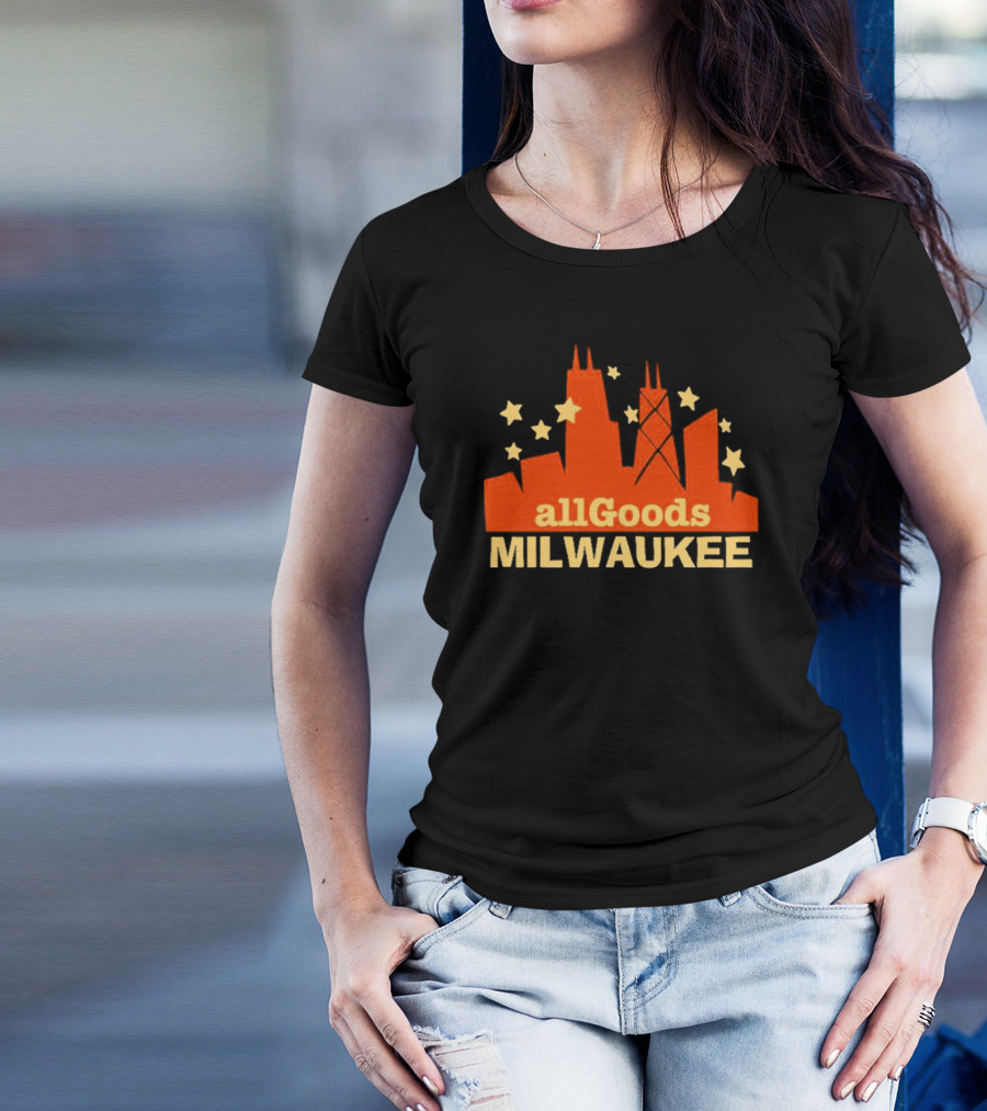 AllGoods Milwaukee Skyline Stars T-Shirt