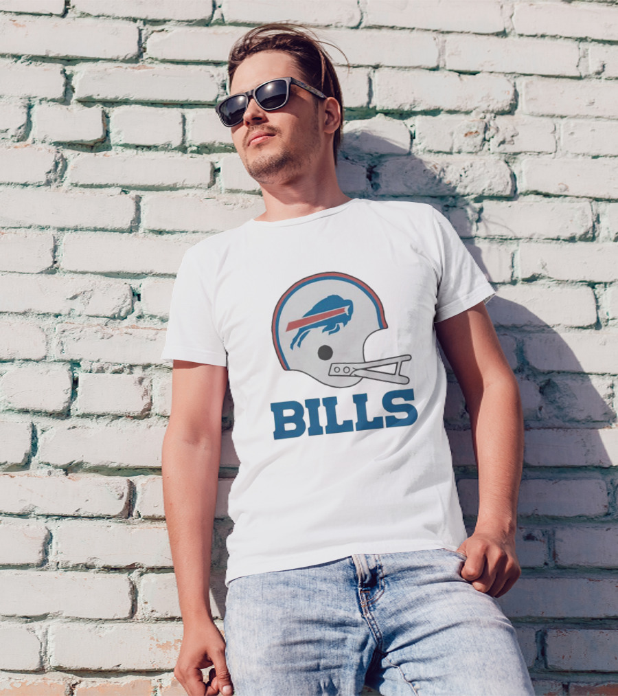 Buffalo Bills Helmet With Team Name Bills T-Shirt