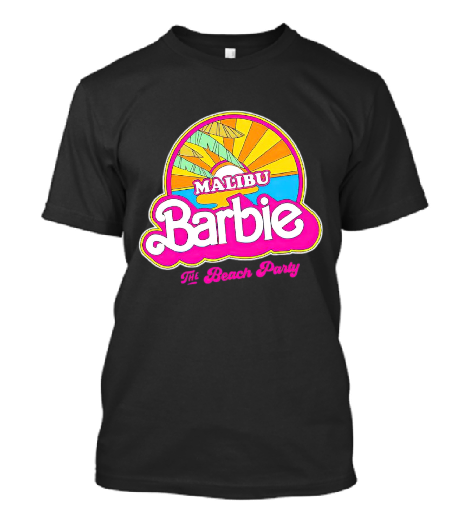 Malibu Barbie The Beach Party Retro Sunburst T-Shirt
