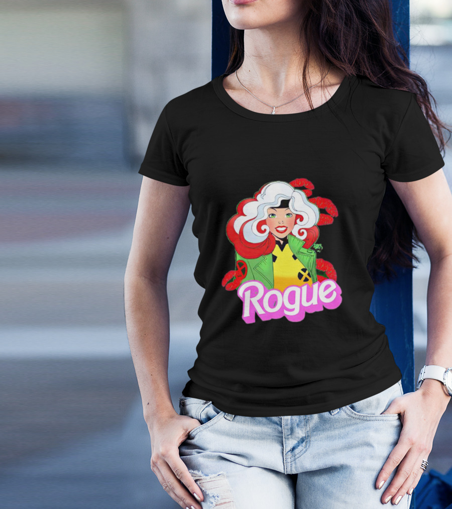 Rogue Barbie Doll X-Men Lips T-Shirt