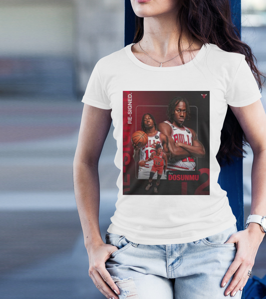 Chicago Bulls Ayo Dosunmu Re-Signed Number 12 T-Shirt