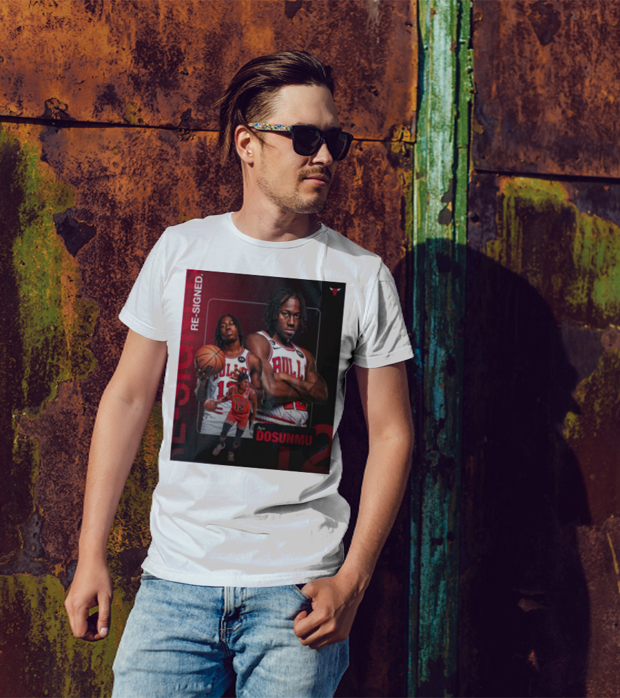 Chicago Bulls Ayo Dosunmu Re-Signed Number 12 T-Shirt