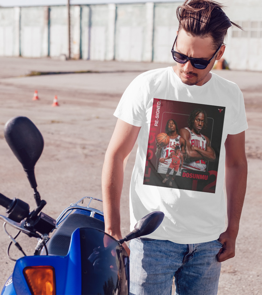 Chicago Bulls Ayo Dosunmu Re-Signed Number 12 T-Shirt