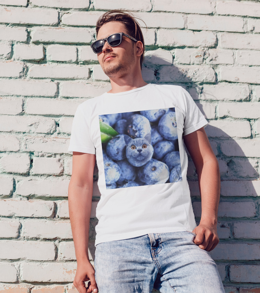 Cat Blueberries Meme T-Shirt
