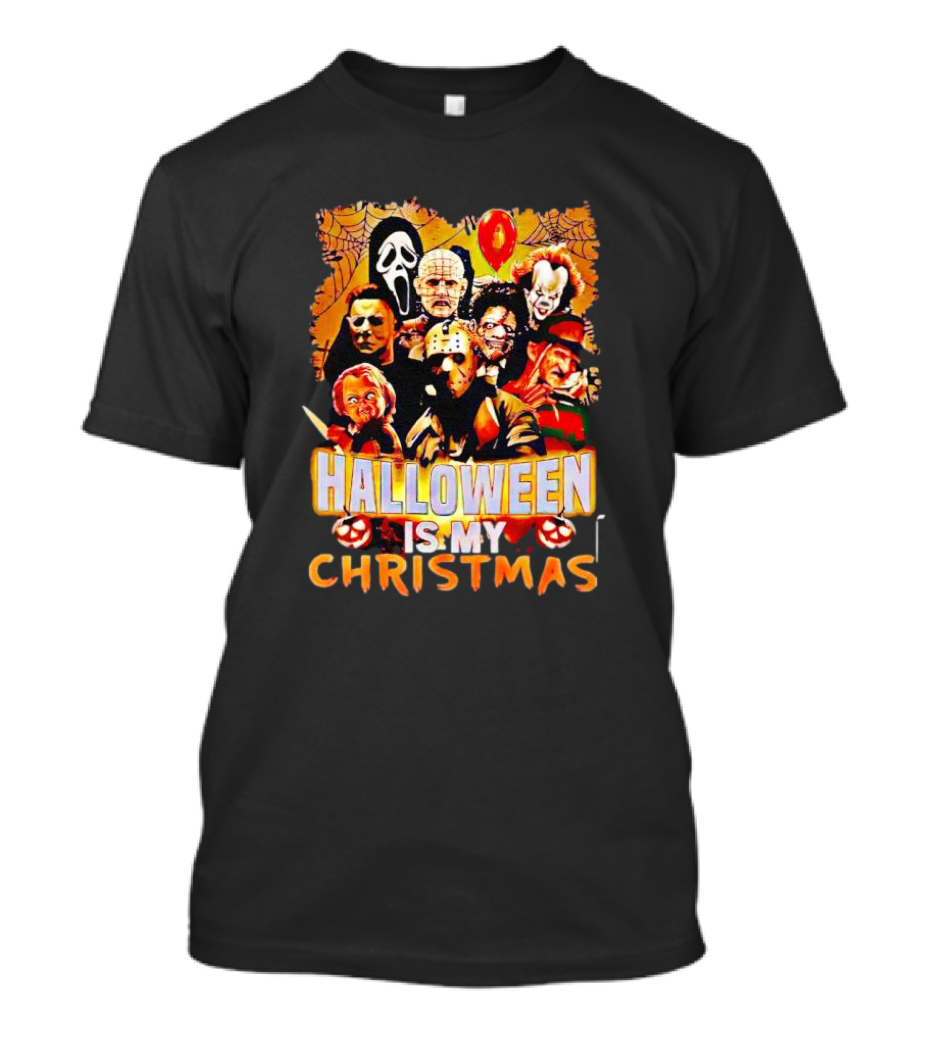 Halloween Is My Christmas Horror Movies Icons T-Shirt
