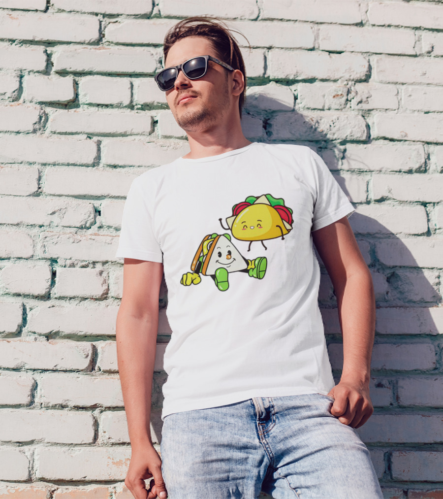 Tacos Friendship Day Happy Taco And Sandwich Duo T-Shirt