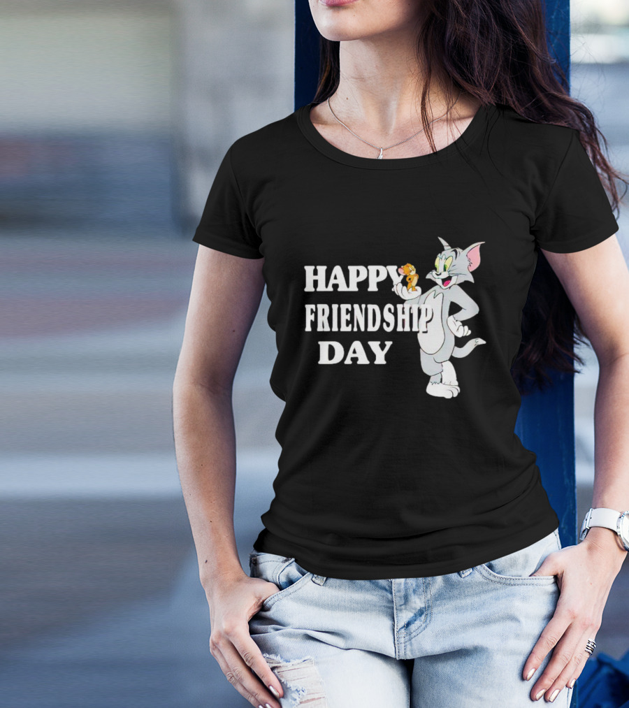 Tom And Jerry Happy Friendship Day T-Shirt