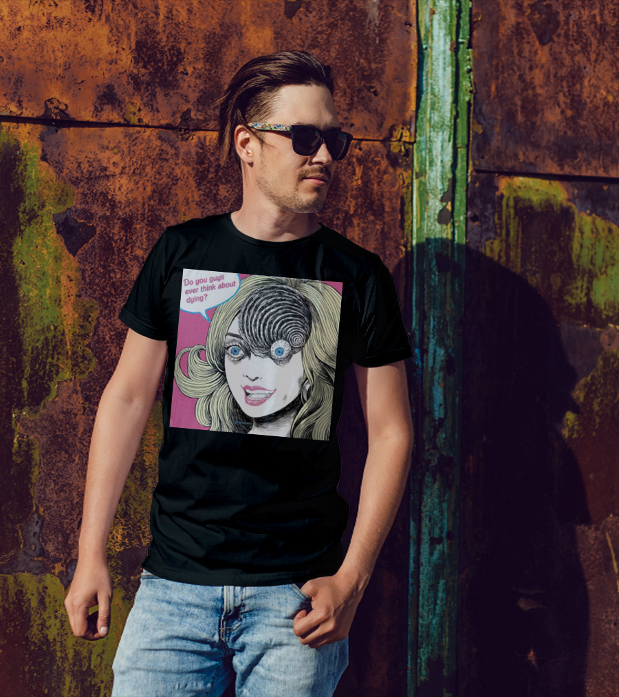 Junji Ito Barbie Do You Guys Ever Think About Dying Manga Horror Mashup T-Shirt