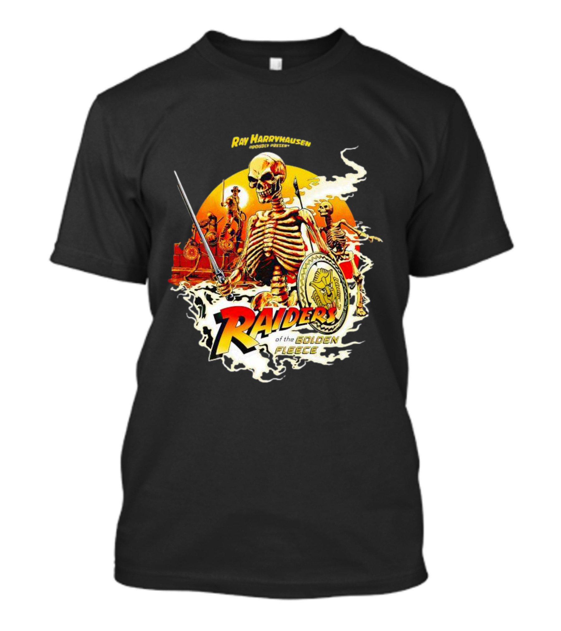 Ray Harryhausen Raiders Of The Golden Fleece Skeleton Warriors Sword Chariot Adventure T-Shirt