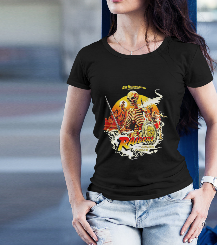 Ray Harryhausen Raiders Of The Golden Fleece Skeleton Warriors Sword Chariot Adventure T-Shirt