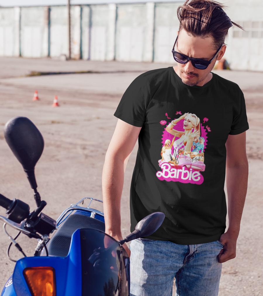 Barbie Collage With Signatures And Characters T-Shirt
