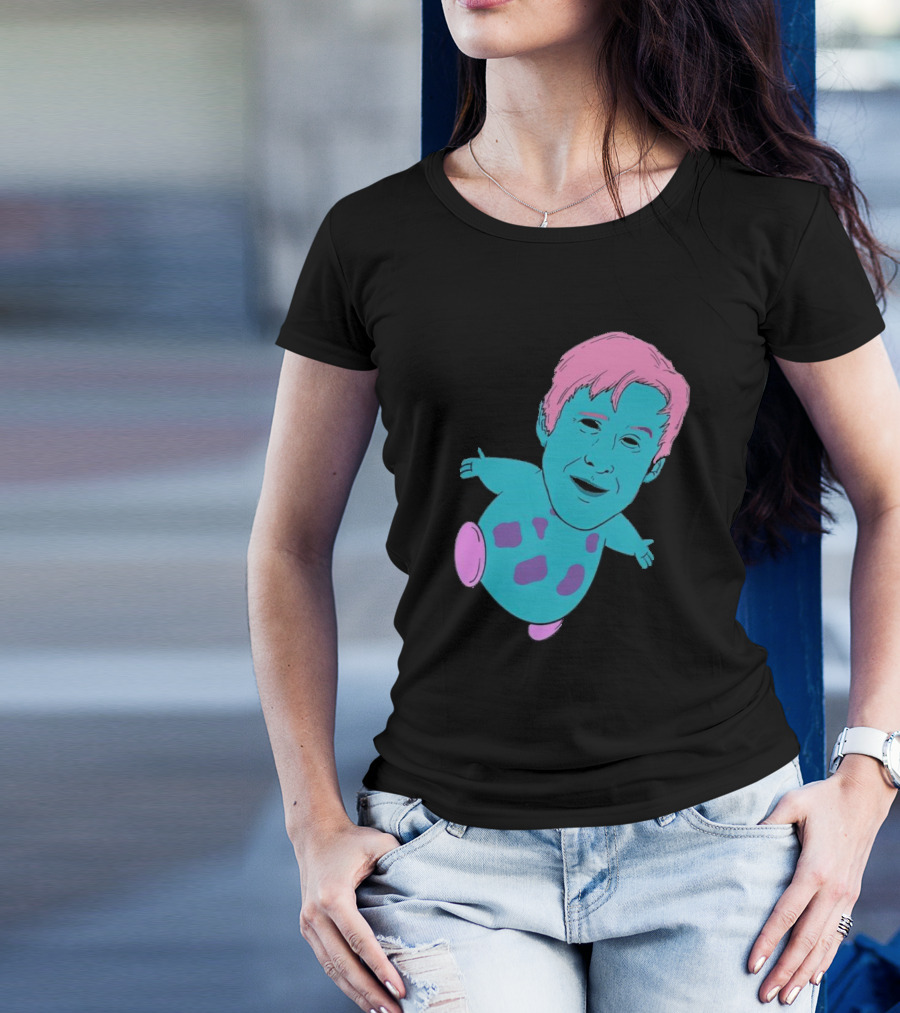 Ryan X Bibble Pink And Blue Character Fusion T-Shirt