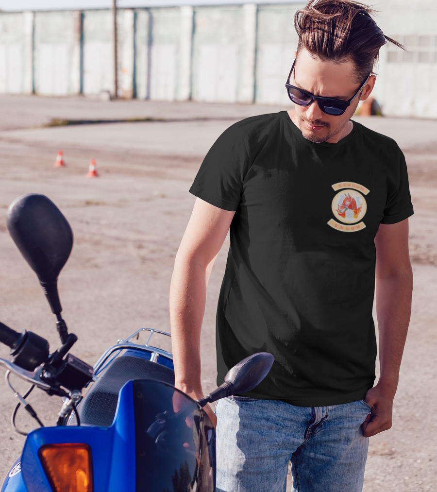 Kendom Saloon Vintage Fire Helmet Emblem T-Shirt