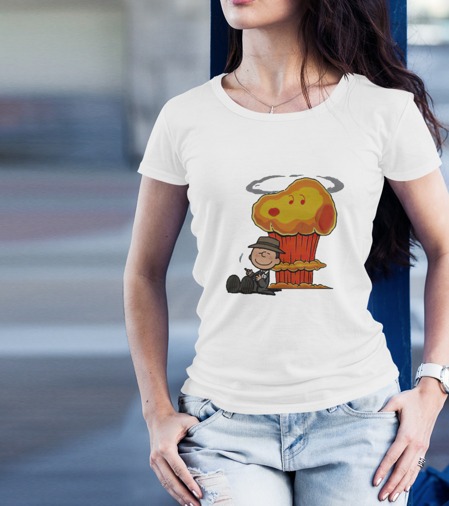 Oppeanutheimer Snoopy Explosion With Charlie Brown Smoking T-Shirt