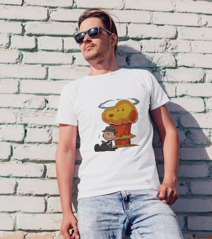 Oppeanutheimer Snoopy Explosion With Charlie Brown Smoking T-Shirt