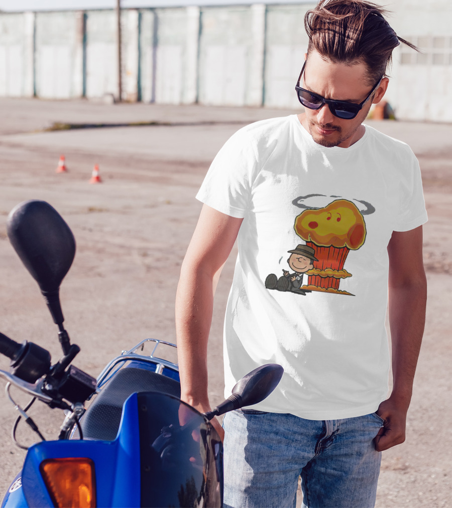 Oppeanutheimer Snoopy Explosion With Charlie Brown Smoking T-Shirt