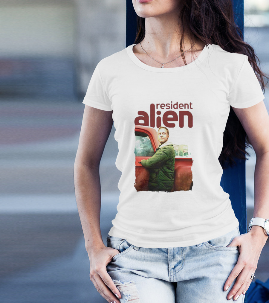Resident Alien Christmas Truck Scene T-Shirt