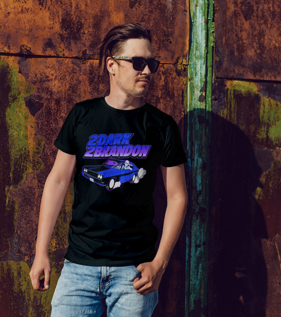2 Dark 2 Brandon Purple Car Graphic With Driving Character T-Shirt