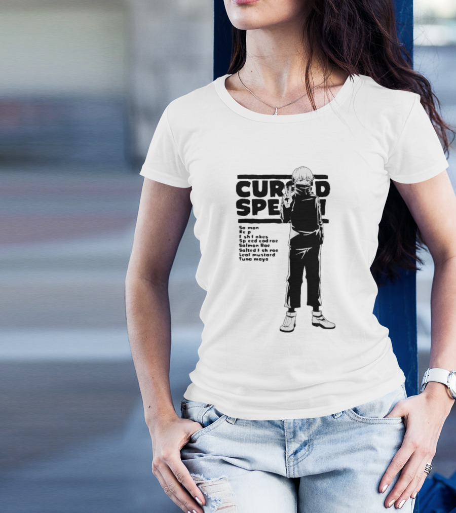 Cursed Speech Jujutsu Kaisen Toge Inumaki Sa Mon Shake Salmon Roe Tuna Mayo T-Shirt