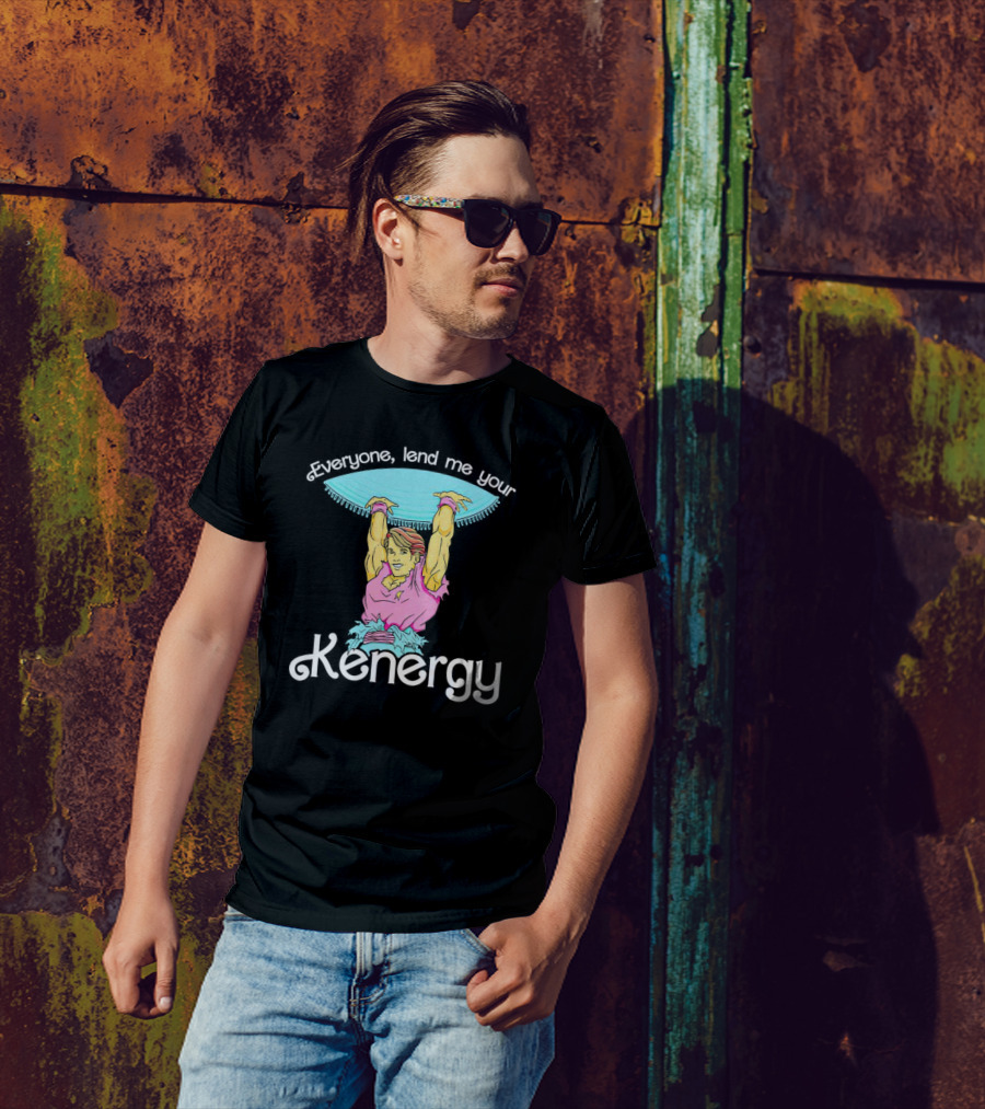Everyone Lend Me Your Kenergy 80s Workout Style With Colorful Fitness T-Shirt