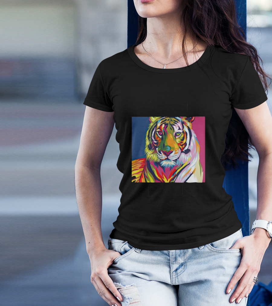 Dareto Be Bold Colorful Tiger T-Shirt