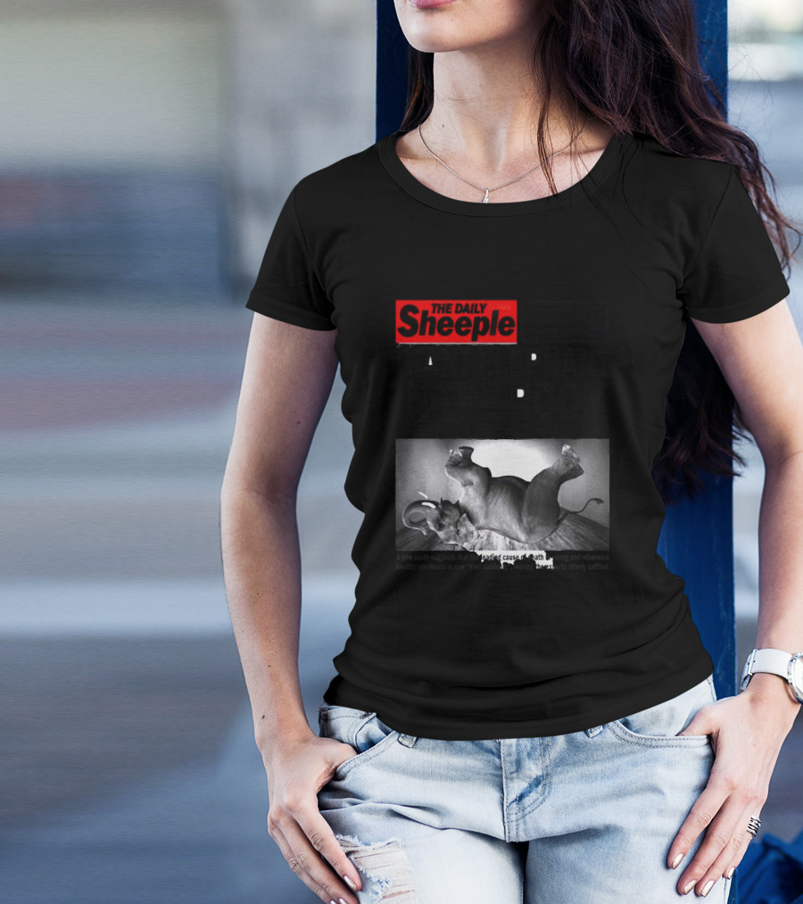 The Daily Sheeple Giant Elephant In The Room Dies Of Sudden Elephant Death Syndrome Free Insect Burger T-Shirt