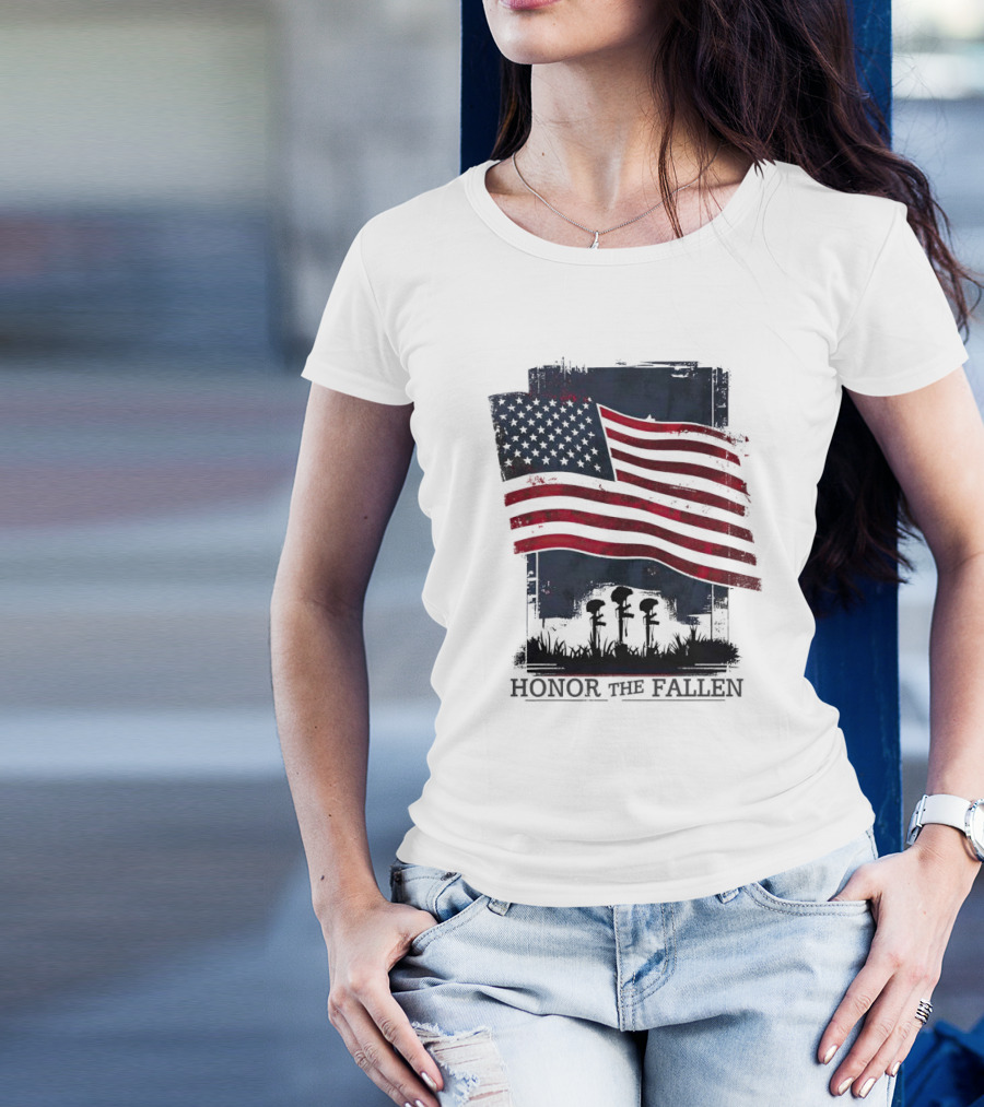Honor The Fallen American Flag Memorial T-Shirt