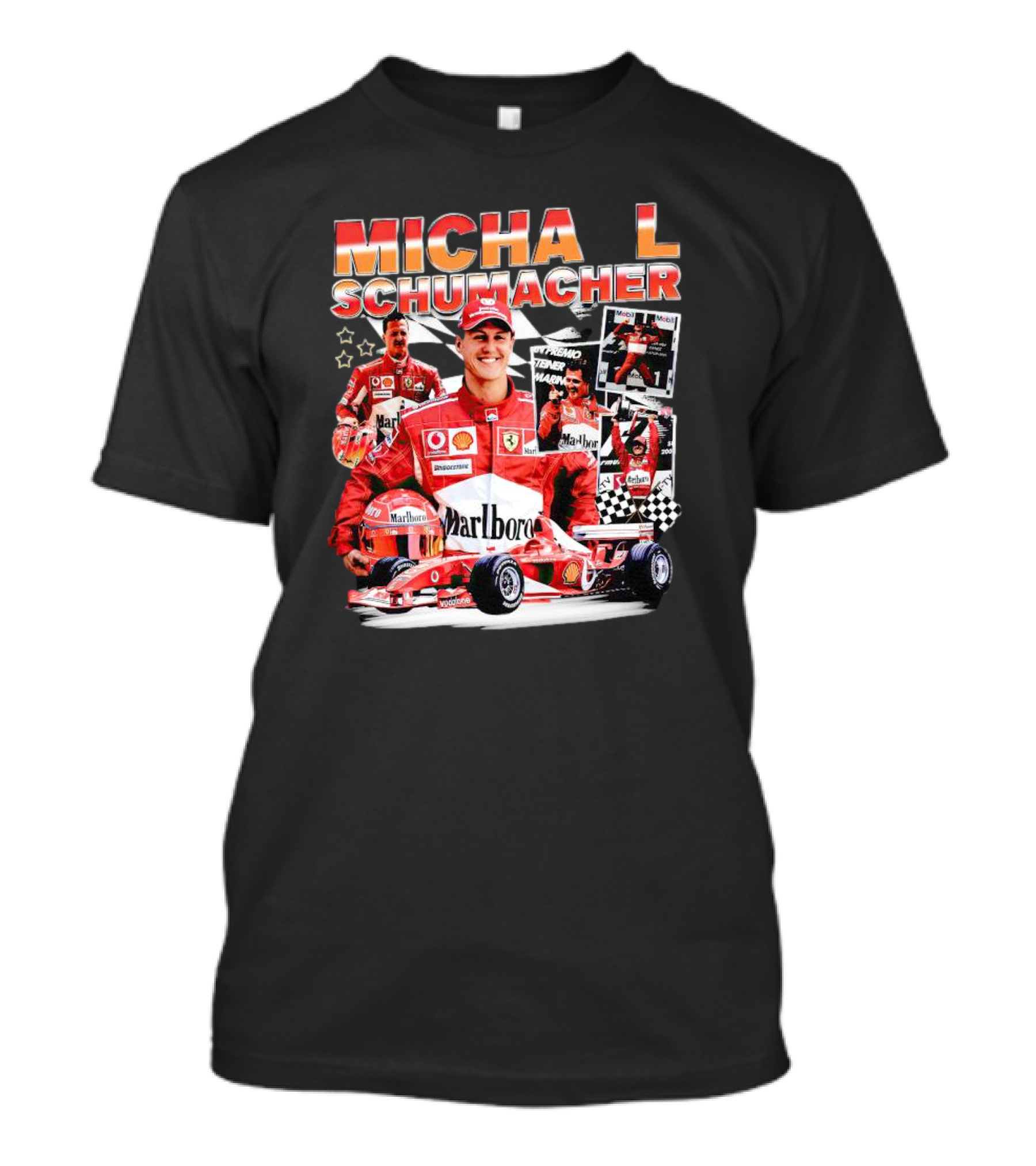 Michael Schumacher F1 Racing Legend Ferrari Champion Collage T-Shirt