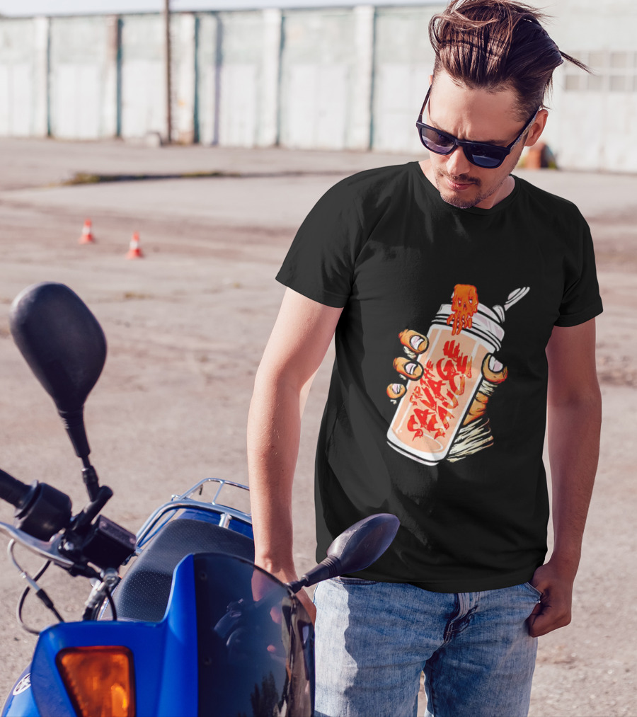Iron Savages Consume Fiery Savage Sauce Bottle T-Shirt
